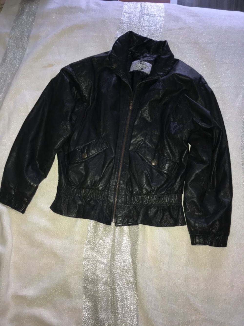 Wear On Earth leather bomber jacket